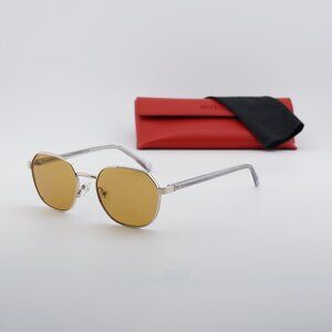 Guess GU00116 32E Geometric Sunglasses 51mm - Gold/Brown